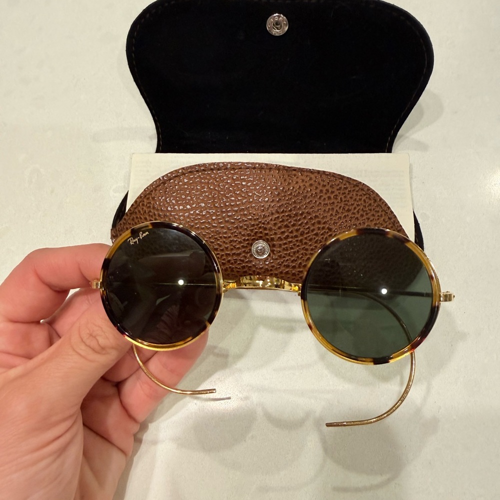 Ray-Ban Brown Pebbled Sunglasses Case
